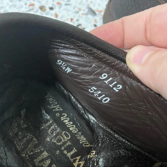 NOMADS Leather Loafer Arch Preserver Shoe Size 9.5 Wide Maroon Lace Up Preppy - Picture 8 of 15